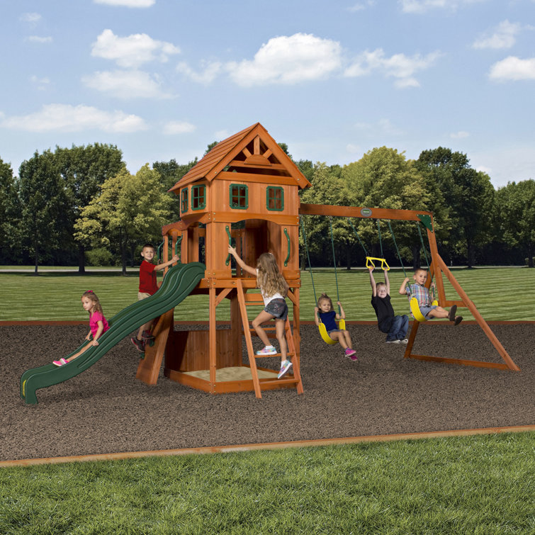 Backyard Discovery Atlantis All Cedar Wooden Swing Set & Reviews Wayfair